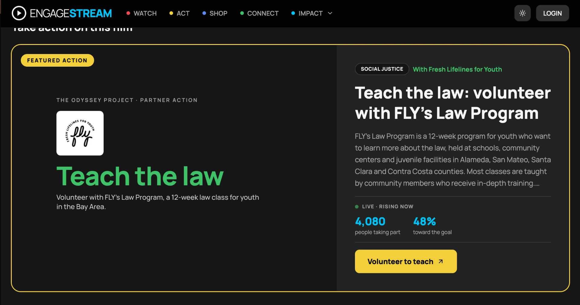 Featured partner action: Teach the law with FLY